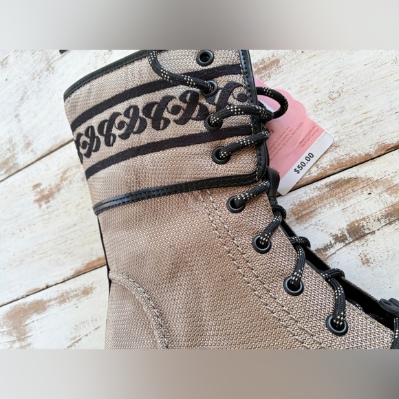 Sam & Libby Stella Embroidered Combat Boots lace up chic women’s sz 7.5 NWT - Picture 9 of 15